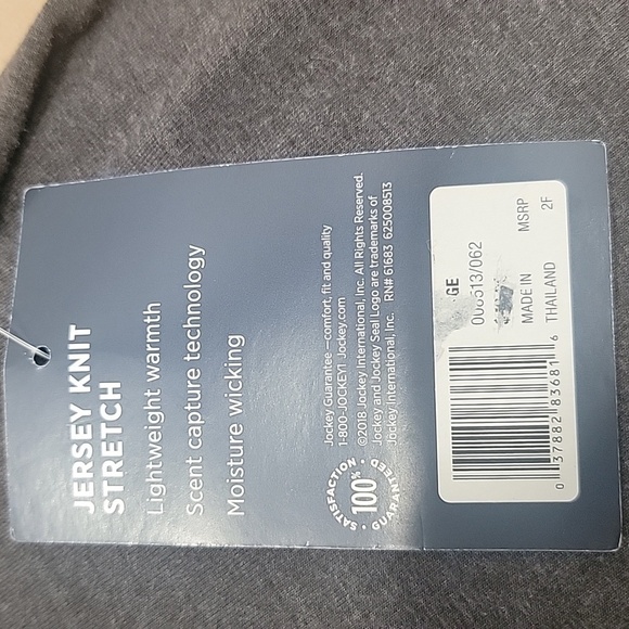Jockey, Size L, Dark Gray Jersey Knit Stretch Long Sleeve Tee.  NEW with Tags - Picture 11 of 11